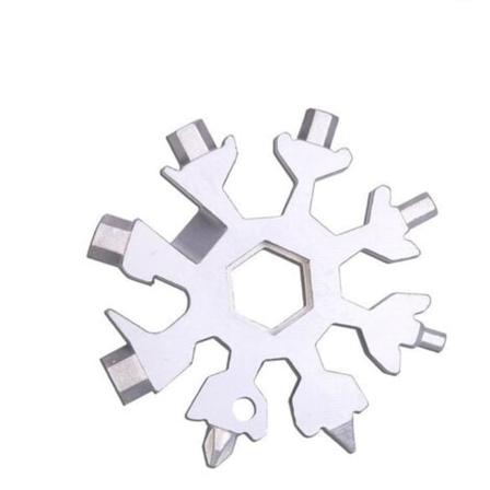 kpl Snowflake Multi-Tool 18 in 1 Kannettava ruostumattomasta teräksestä valmistettu Kaikkivaltias työkalu päivittäiseen matkailuun Camping Adventure 