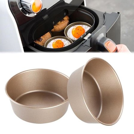 2x Air Fryer Æggeforme Nonstick Air Fryer Bageforme til Madlavning Bageværktøjer (FMY)