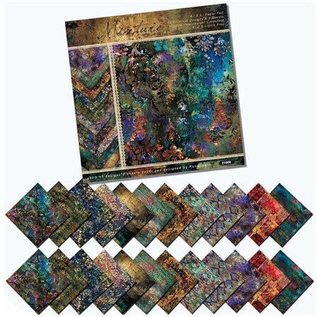 Albumpapper, 24 ark blandat färgat papper, 6 tum x 6 tum D