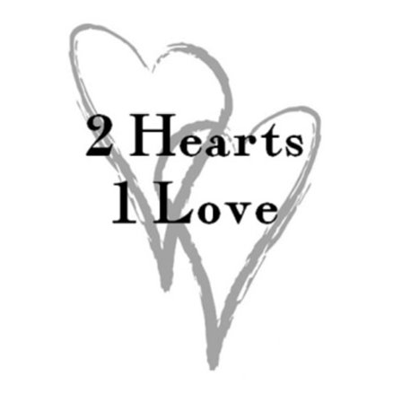 Väggord - 2 Hearts 1 Love