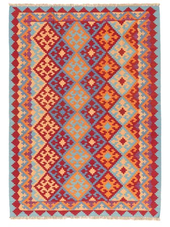 Tissé À La Main Kilim Ghashghaï Tapis 177X244 Rouge Foncé/Rouge