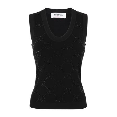 Blugirl Sleeveless Tops Sort, Dame
