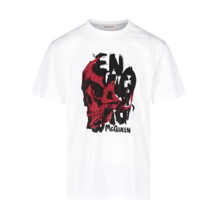 Alexander McQueen T-shirt vit, Herr, Herr, Storlek: M