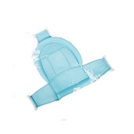 Badstöd för spädbarn med halkfri nätkudde för nyfödda till 3 år, 30 kg kapacitet, Blå (FMY)