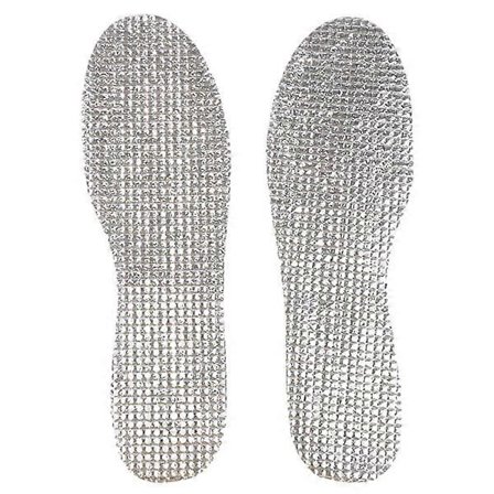 par aluminiumsfolie lammeuldssåler Vinter Varme Bløde Plus Sølv one size Sølv one size