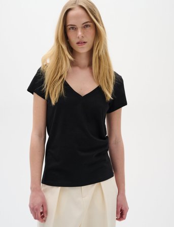 InWear Rena V Tshirt Kntg - Black - XL