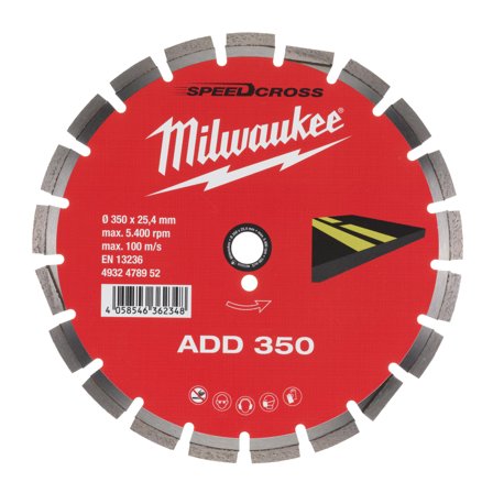 Milwaukee ADD ASFALT 350 Timanttikatkaisulaikka Laikan halkaisija 350 mm, Koneiden tarvikkeet & käyttöosat