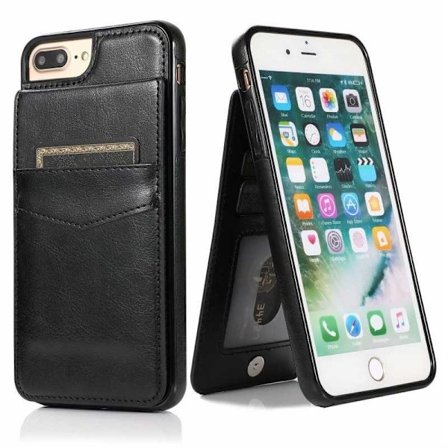 iPhone 7 Plus / 8 Plus Mobil Cover Kortholder 6-SLOT Retro V3