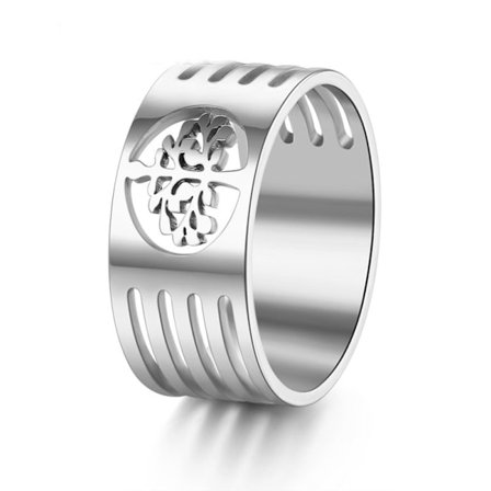 Rostfritt stål ring Visdomsträd