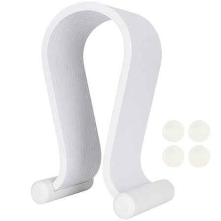 Træ Hovedtelefon Holder Headset Hanger Stativ Hovedtelefon Display Velegnet til High-End EarphonesHvid