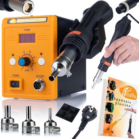 Lodestation Hot-Air Rosfix 858D – 700W Høj Effektivitet | 100–500°C Temperaturjustering | 3 Dyser Inkluderet