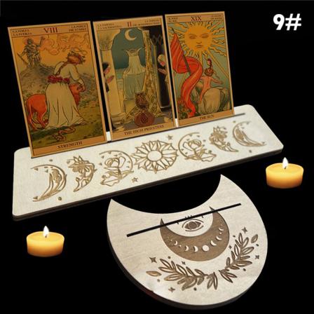 1 Set Träkortstativ För Tarotmånform Rektangel
