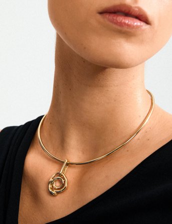 Pilgrim Charm Curl Pendant - Gold - ONE SIZE