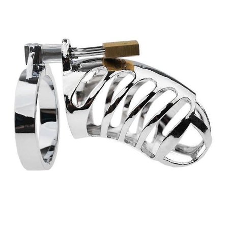 Nya manliga kyskhetsanordningar Fågelbur i rostfritt stål Co-ck Lås med rör