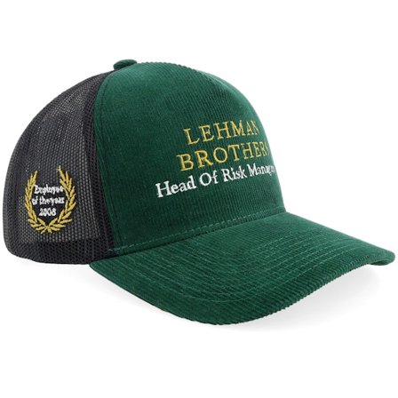 Iconic - Green trucker Czapka Z Daszkiem - Risk Management Department Dark Green/Black Corduroy Trucker @ Hatstore