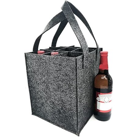 Flaskepose Flaskeholder Ølholder Filtpose med skillevegg for 9