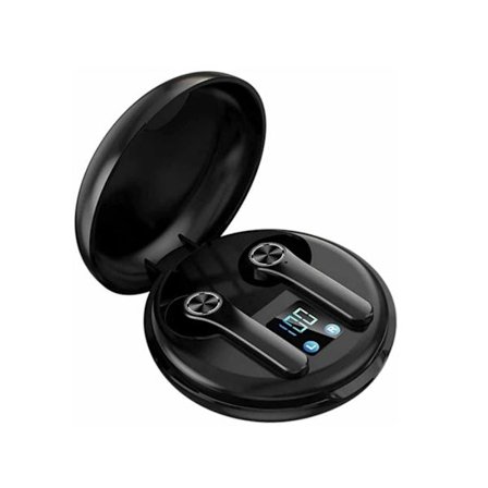 Trådlösa HiFi Stereo Hörlurar Vattenspel Svart