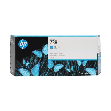 HP 738 - cyan - original - DesignJet - blekkpatron