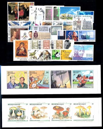 Belgien - Årgang 1991 - Postfrisk