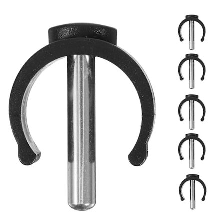 6 stk. C-formede klips Låse Erstatning Krykker Håndtak Klemme Spenne Klatrestav Stang Klips For Gåstol Krykker Og Stokktilbehør