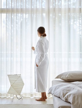 Høie of Scandinavia Svanen Morgenkåbe - White - L