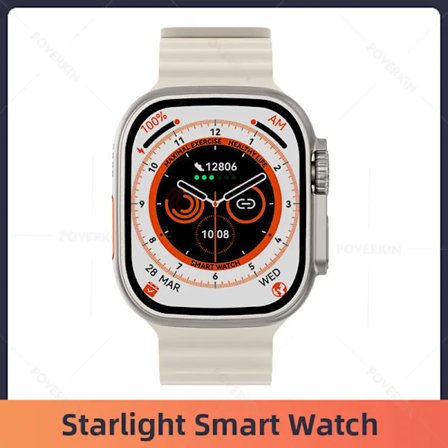 Ultra Smartwatch NFC Bluetooth Samtal Män Kvinnor Smart Klocka Blodsyre Sömnmonitor Titanlegering Boett 49mm Serie 8