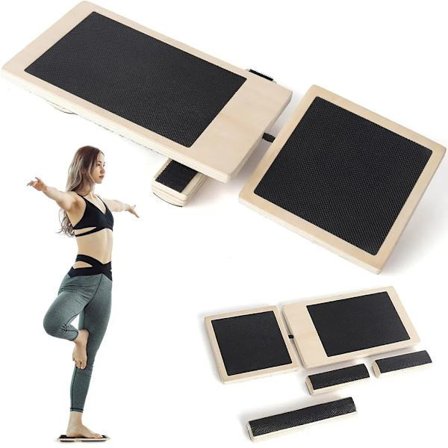 Puinen jalkojen venytyslaite ja monitoiminen tasapainolauta vakavuuden parantamiseen ja urheiluvammojen ehkäisyyn