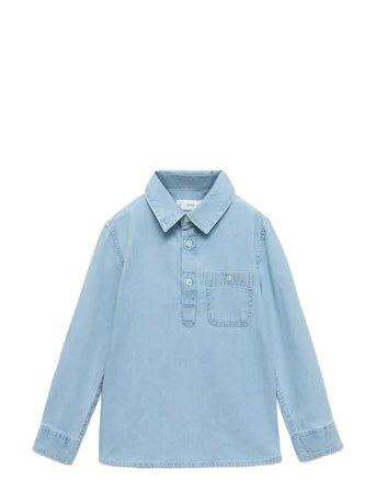 Mango Pocket Denim Shirt - Blue - 5-6