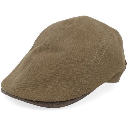 MJM Hats - Grön flatcap Keps - Daffy 3 Cotton Pouch 4 Olive Flat Cap @ Hatstore