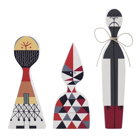 Modernit abstraktit puiset nuket maalatut perheaskartelut koristeet vauvan lelut kodin koristeellinen malli 3 kpl