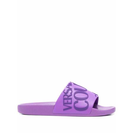 Versace Jeans Couture, Sliders Paars, Dames, Maat:37 EU