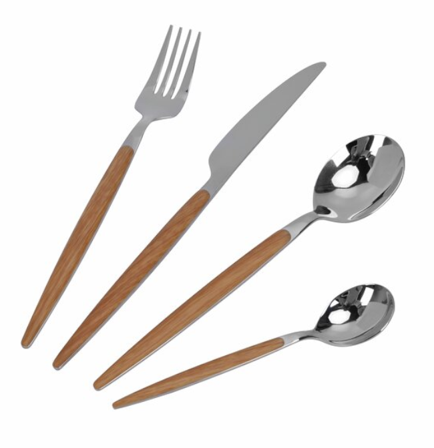 Modern House Eik-imitasjon Bestikksett 16-deler Lys-Brun