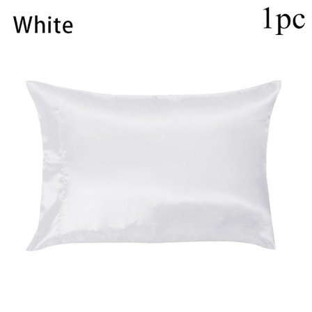 1/2 stk Silkeputetrekk Putevar Satin HVIT 1 stk