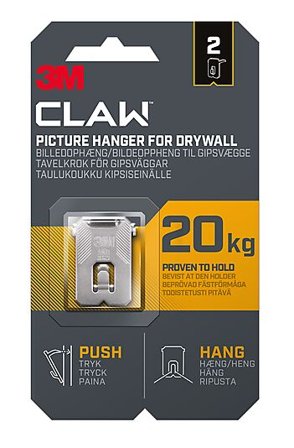 3M Bildeoppheng til gipsvegg 20kg 2stk