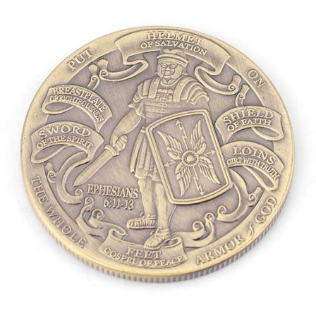 40*3mm Antik Soldat Mønster Metal Retro Rustning Udfordring Mønt Samling