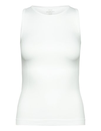 Women Seamless Tank Top "Rib" White ZEBDIA