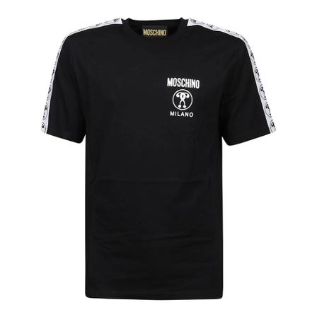 Moschino, Logo Printed T-Shirt 0708 7041 Czarny, Mężczyzna, Rozmiar: S