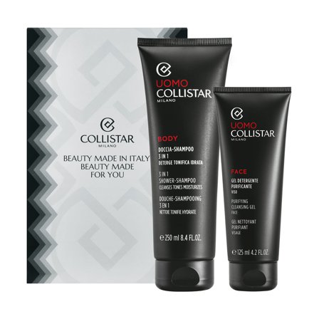 Collistar COFANETTO Doccia Shampoo 3 IN 1 e Gel Detergente Purificante 1pz Uomo - Cofanetti Viso e Corpo