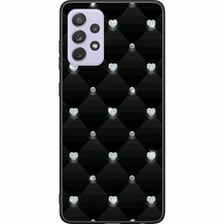 Samsung Galaxy A72 5g Svart Skal Bling Heart