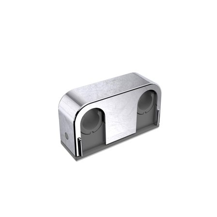 Faluplast Duo Contact 14615 Rørklammer for liming, dobbel, 12/15/16 mm Krom, Installasjon