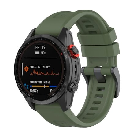 22mm pikalukitus silikoniranneke Garmin Fenix 5X -laitteelle