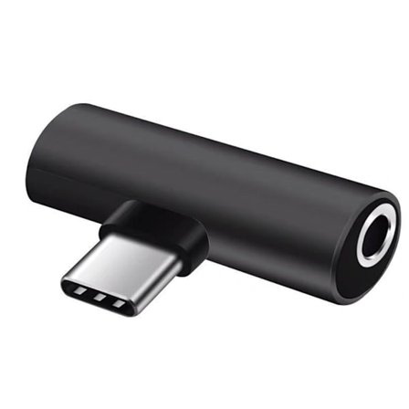 USB C till 3,5 mm Hörlurs- och Laddaradapter USB C till Aux-Ljud Dongle Adapter