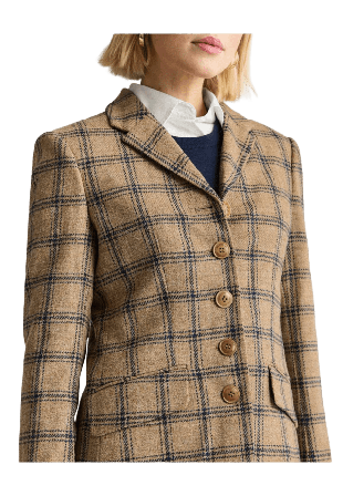 Newhouse Tweedkavaj Rutig Blythe Kavajer Dam Beige 38