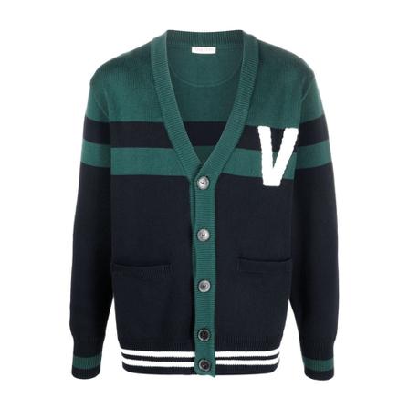 Valentino - Cardigans - Blå - Herr - Storlek: M, Herr, Storlek: M