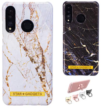 Huawei P30 Lite - Skal / Skydd / Marmor Vit