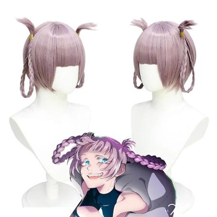 Nanakusa Nazuna Cosplay Call Of The Night Cosplay kostyme Svart jakke skinnshorts antrekk Yofukashi No Uta Cosplay parykk Wig M