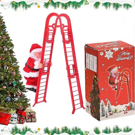 Julemand der klatrer på stige, Elektrisk klatrende julemand, Elektrisk julemand med dobbeltstige og musik