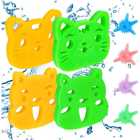 Anti-hår tvättmaskin, hårboll PET tvättmaskin, återanvändbar hårboll för att rengöra ditt husdjurs hår,