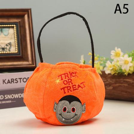 Halloween-kurpitsakarkkipussi Ei-kudottu Kannettava Karkkikori Tri A5