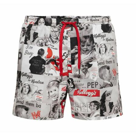 Only & Sons swim Korte Broek , Zwart , Heren , Maat: S